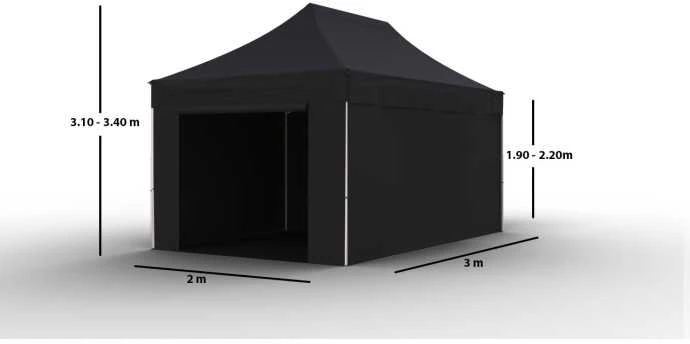Prekybinė Palapinė 3x2 Juoda Zeltpro PROFRAME