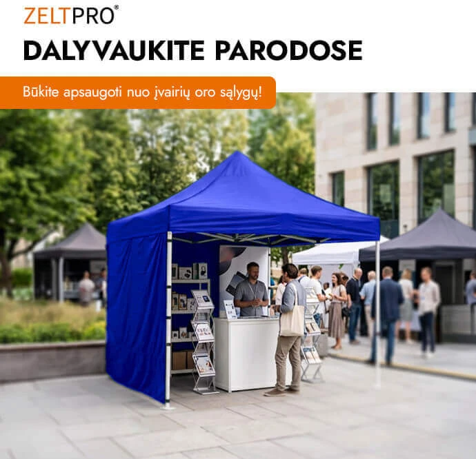 Prekybinė Palapinė 3x2 Mėlyna Zeltpro PROFRAME