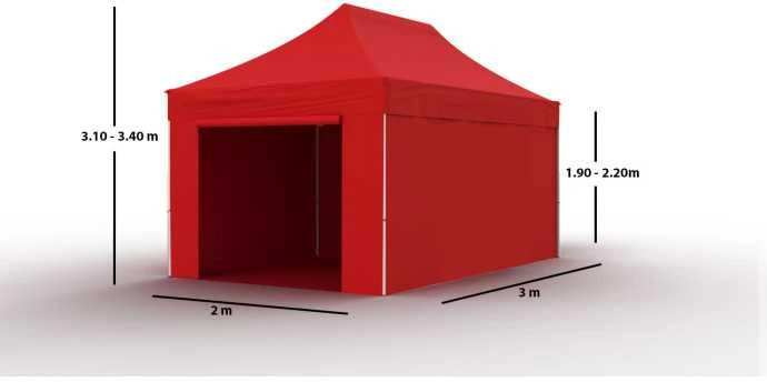 Prekybinė Palapinė 3x2 Raudona Zeltpro PROFRAME