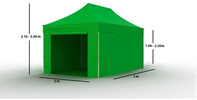 Prekybinė Palapinė 3x2 Žalia Zeltpro PROFRAME