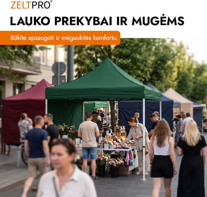 Prekybinė Palapinė 3x2 Žalia Zeltpro PROFRAME