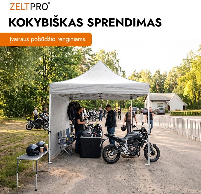 Prekybinė Palapinė 3x3 Balta Zeltpro PROFRAME