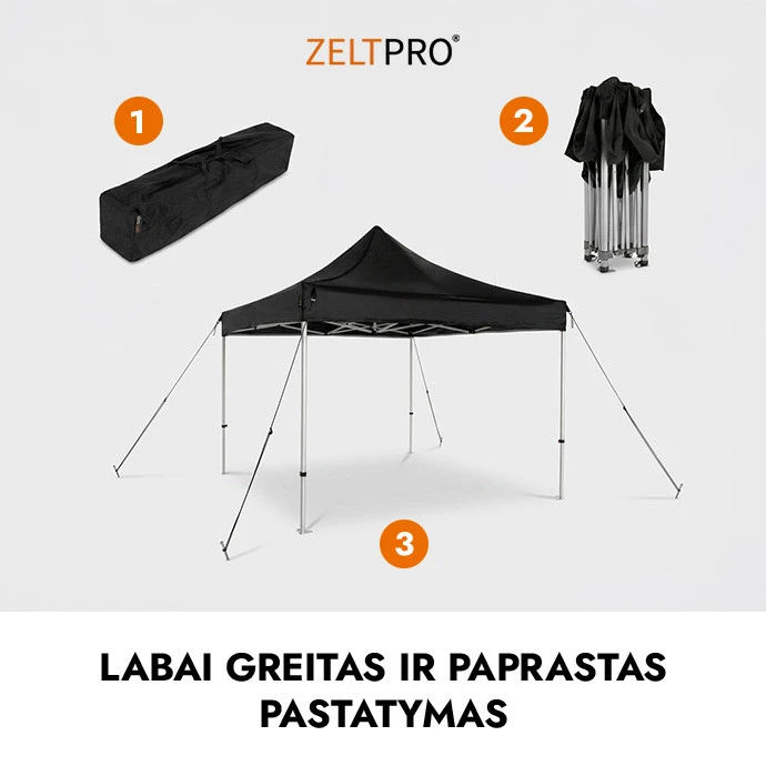 Prekybinė Palapinė 3x3 Balta Zeltpro TITAN