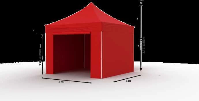 Prekybinė Palapinė 3x3 Raudona Zeltpro PROFRAME