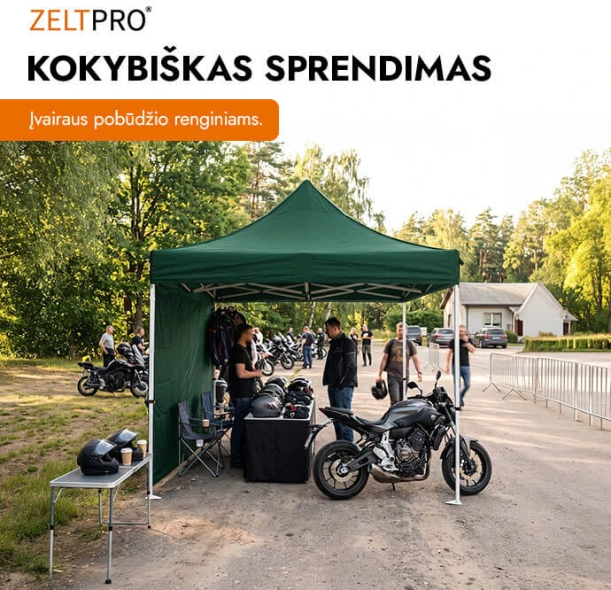 Prekybinė Palapinė 3x3 Žalia Zeltpro PROFRAME
