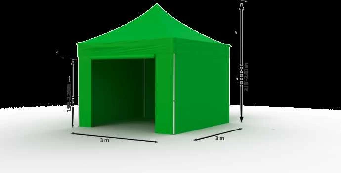 Prekybinė Palapinė 3x3 Žalia Zeltpro TITAN