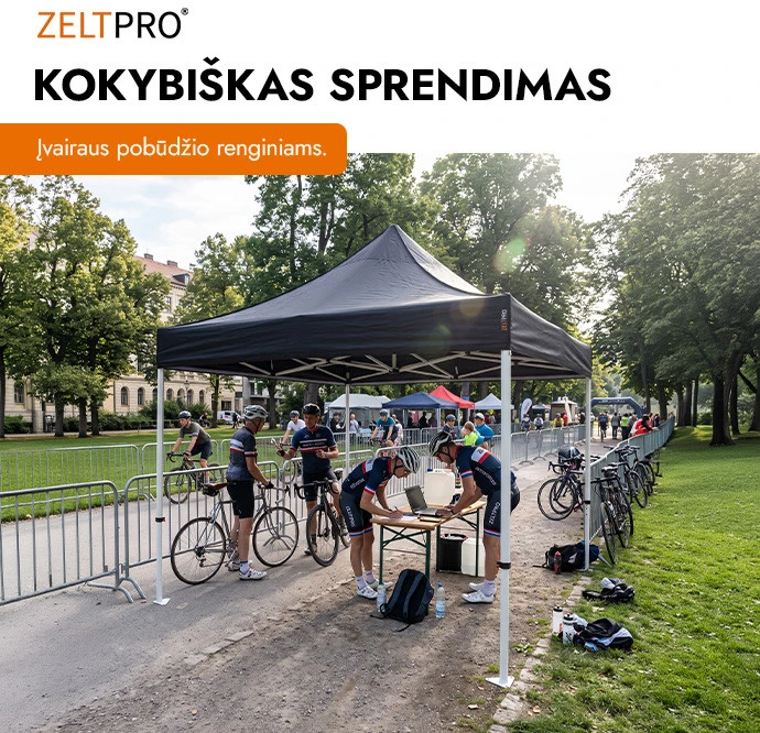 Prekybinė Palapinė 3x4,5 Juoda Zeltpro PROFRAME