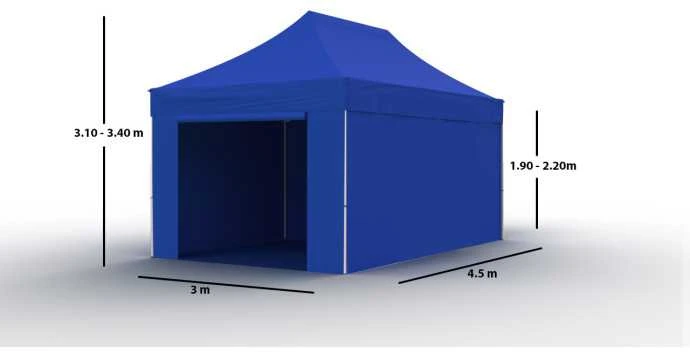 Prekybinė Palapinė 3x4,5 Mėlyna Zeltpro PROFRAME