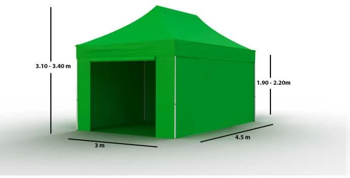 Prekybinė Palapinė 3x4,5 Žalia Zeltpro TITAN