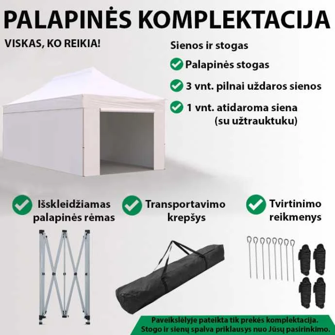 Prekybinė Palapinė 3x6 Mėlyna Zeltpro PROFRAME