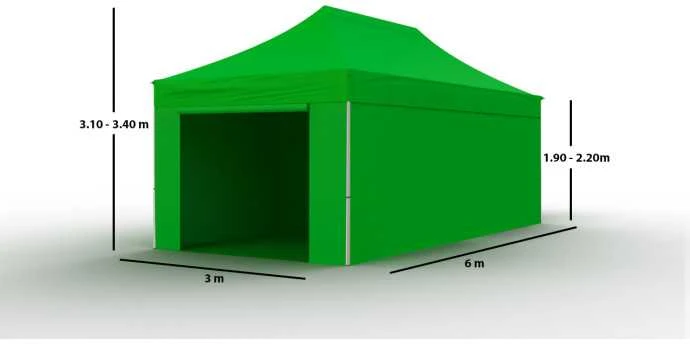 Prekybinė Palapinė 3x6 Žalia Zeltpro TITAN