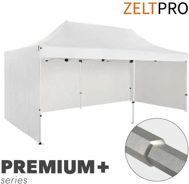 Prekybinė Palapinė 4x6 Balta Zeltpro PREMIUM+ su 4 sienomis, krepšiu