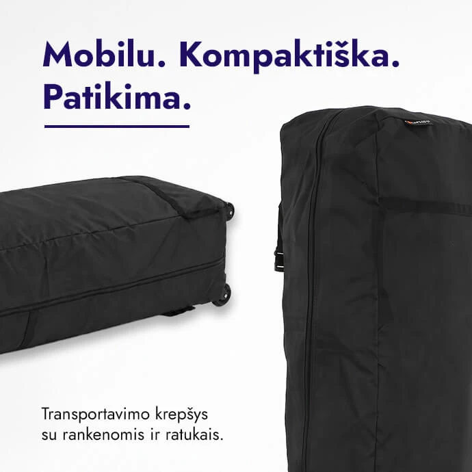 Prekybinė Palapinė 4x6 Mėlyna Zeltpro PREMIUM+ su 4 sienomis, krepšiu