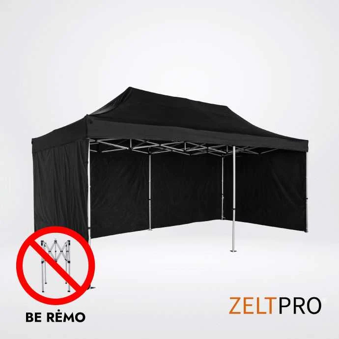 Prekybinės palapinės stogas ir sienos (4 vnt.) komplektas 3x6 Juoda Zeltpro TITAN