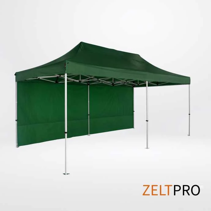 Prekybinės palapinės stogas ir sienos (4 vnt.) komplektas 3x6 Žalia Zeltpro TITAN