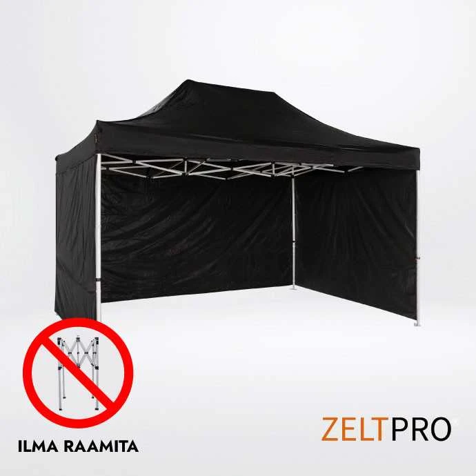 Prekybinės palapinės stogas ir sienos (4 vnt.) komplektas 3x2 Juoda Zeltpro PROFRAME