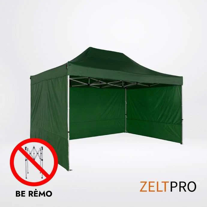 Prekybinės palapinės stogas ir sienos (4 vnt.) komplektas 3x4,5 Žalia Zeltpro TITAN