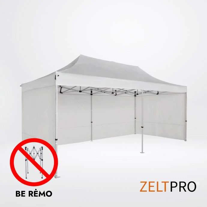 Prekybinės palapinės stogas ir sienos (4 vnt.) komplektas 3x6 Balta Zeltpro TITAN