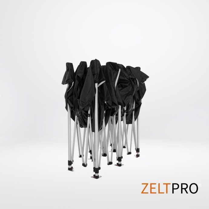 Prekybinės palapinės stogas ir sienos (4 vnt.) komplektas 3x6 Juoda Zeltpro TITAN