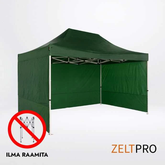 Prekybinės palapinės stogas ir sienos (4 vnt.) komplektas 3x2 Žalia Zeltpro PROFRAME