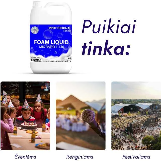 Profesionalus Putų skystis koncentratas STOMAN 1.5L (24 talpos)