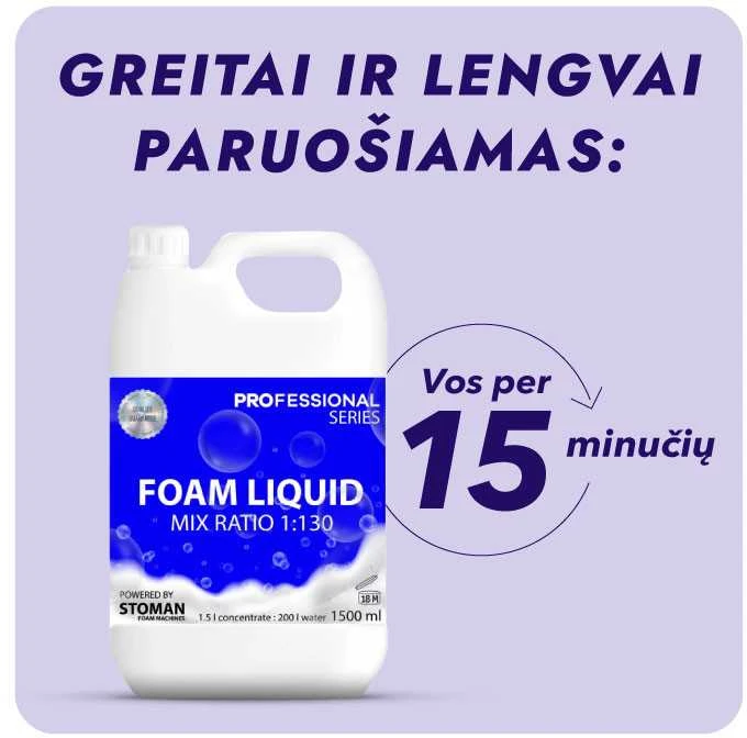Profesionalus Putų skystis koncentratas STOMAN 1.5L (1 talpa)