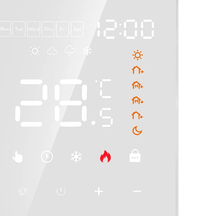 Programuojamas termostatas (Termoreguliatorius) Baltas ME82H(LED) WIFI