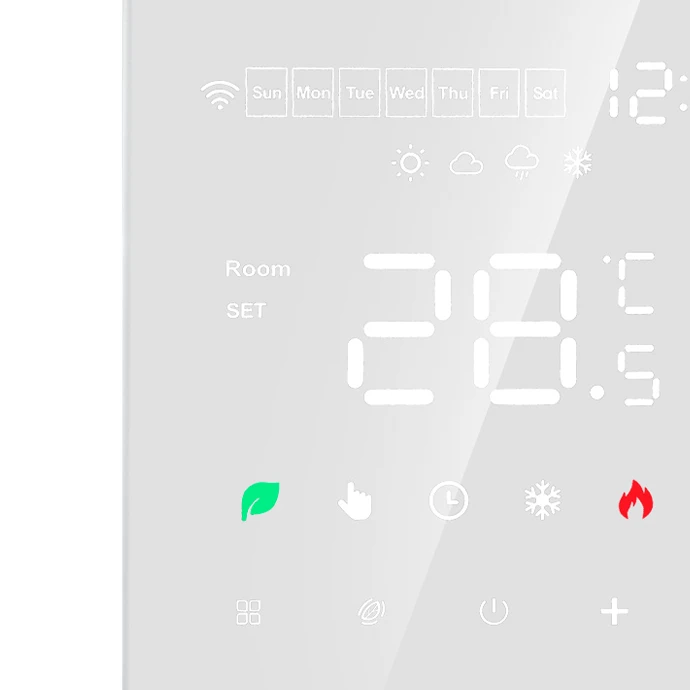 Programuojamas termostatas (Termoreguliatorius) Baltas ME82H(LED) WIFI