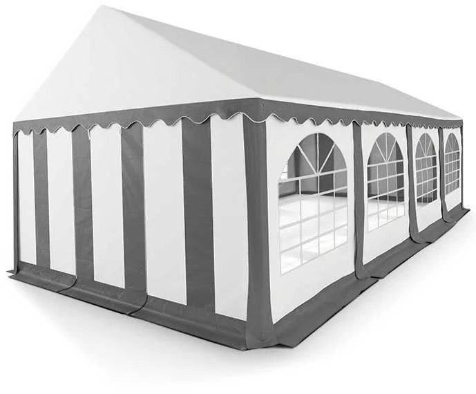 PVC Palapinė - Paviljonas Zeltpro 4 x 8 Baltas/Pilkas
