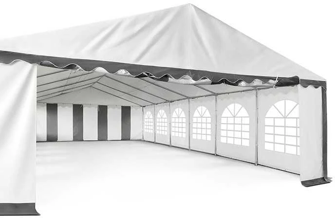 PVC Palapinė - Paviljonas Zeltpro 6 x 12 Baltas/Pilkas