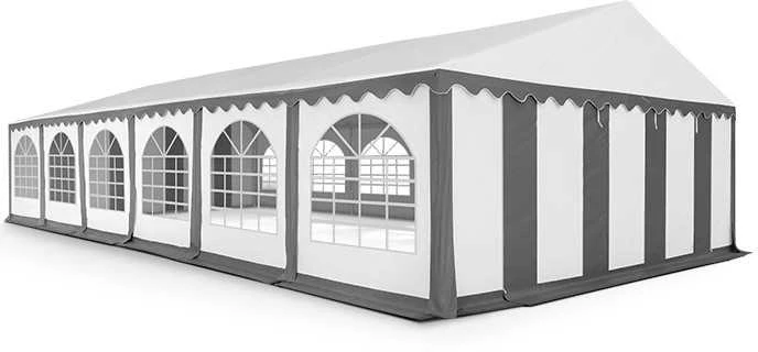 PVC Palapinė - Paviljonas Zeltpro 6 x 12 Baltas/Pilkas