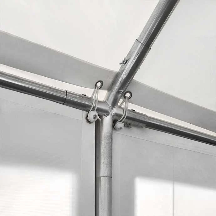 PVC Palapinė - Paviljonas Zeltpro 6 x 12 Baltas/Pilkas