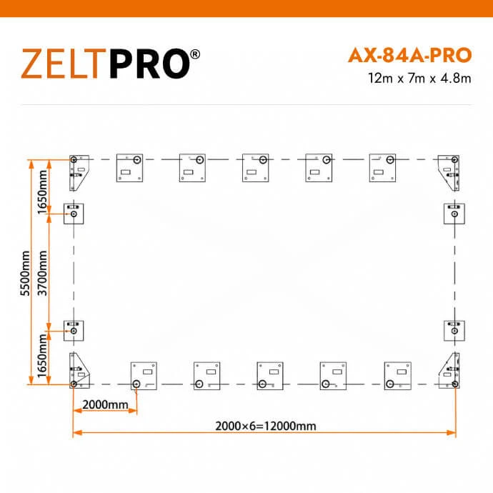 Tentinis angaras Zeltpro AX-84A-PRO Series