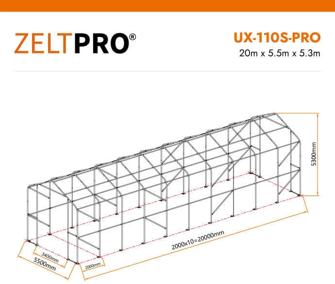 Tentinis angaras Zeltpro UX-110S-PRO Series