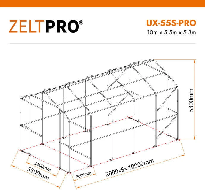 Tentinis angaras Zeltpro UX-55S-PRO Series