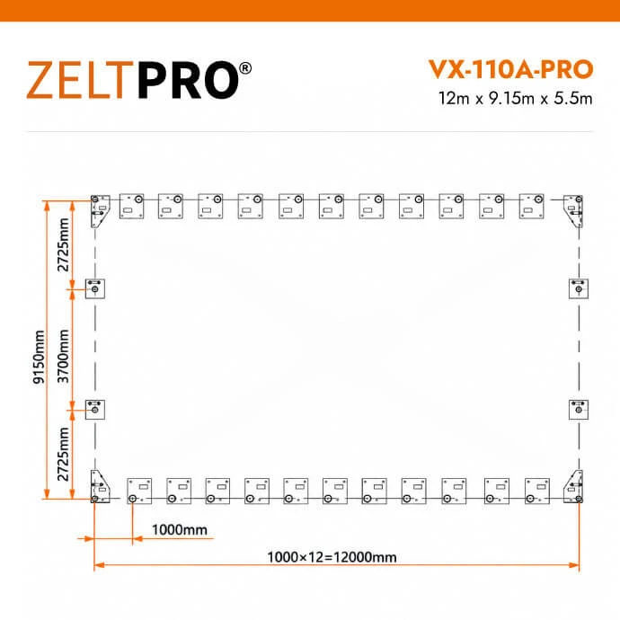Tentinis angaras Zeltpro VX-110A-PRO Series