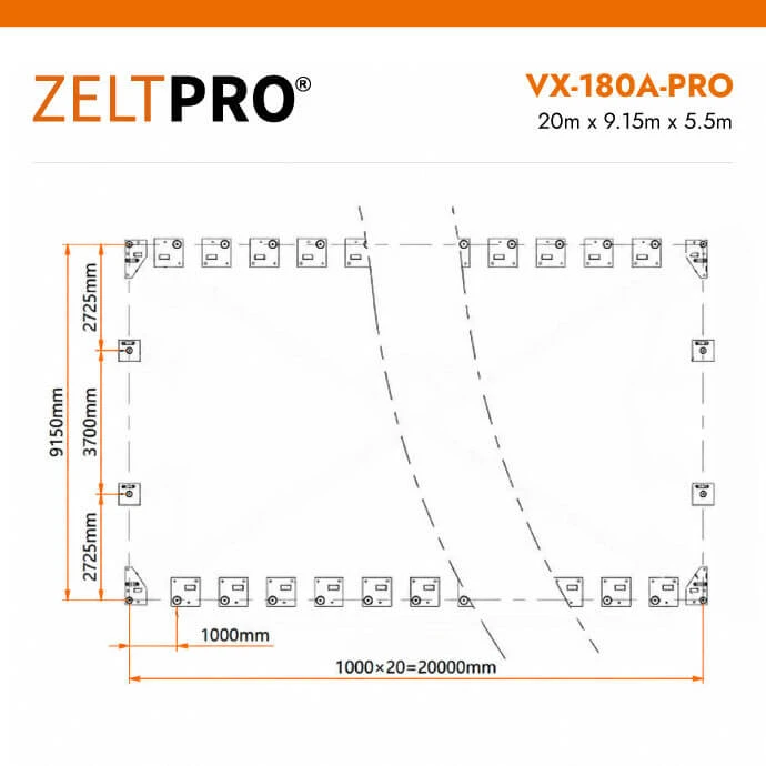 Tentinis angaras Zeltpro VX-180A-PRO Series