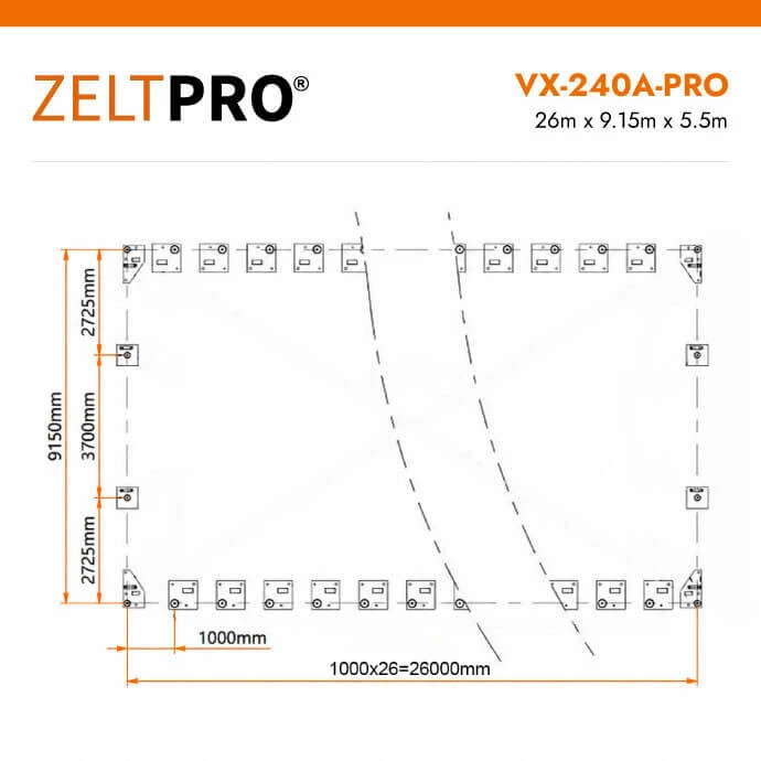 Tentinis angaras Zeltpro VX-240A-PRO Series
