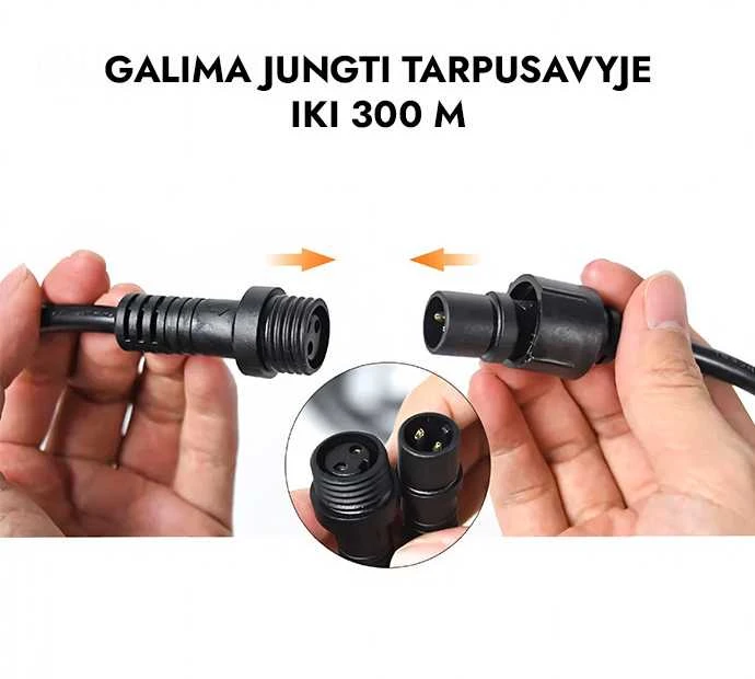 Tonro Lauko girlianda (LED lemputės) 10 m Drop