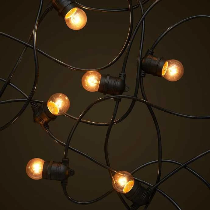 Tonro Lauko girlianda (LED lemputės) 50 m Glow juoda