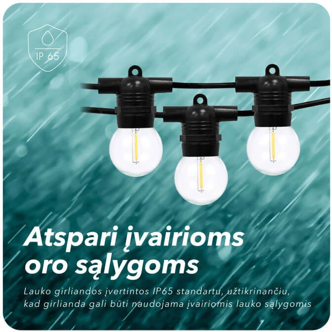 Tonro Lauko girlianda su saulės baterija (LED) Glow
