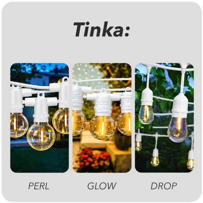 Tonro Lempučių girliandos prailginimo laidas Connect Baltas (Perl, Glow, Drop)
