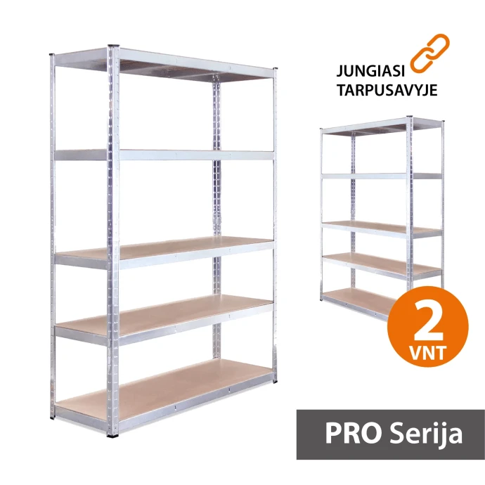 Tonro Sandėliavimo lentynos stelažai 180x120x45 PRO (2 vnt)