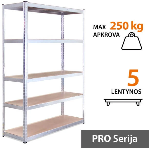Tonro Sandėliavimo lentynos stelažai 180x120x45 PRO (2 vnt)