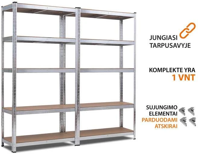 Tonro Sandėliavimo lentynos stelažai 180x90x45 PRO (2 vnt)