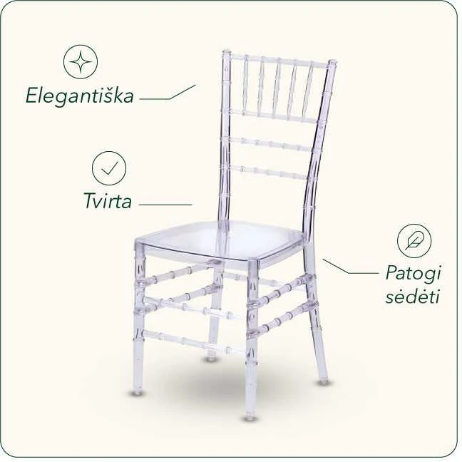 Tonro Skaidri kėdė Chiavari
