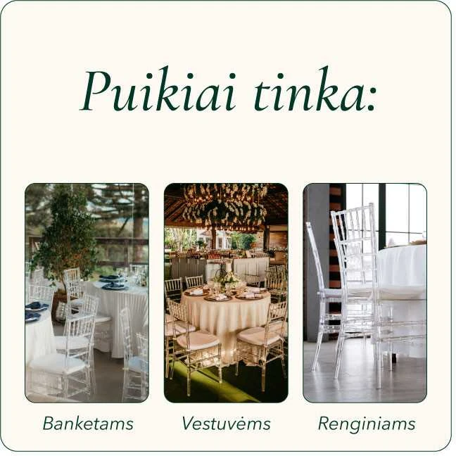 Tonro Skaidri kėdė Chiavari