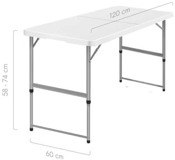 Tonro Sulankstomas stalas 120 cm.