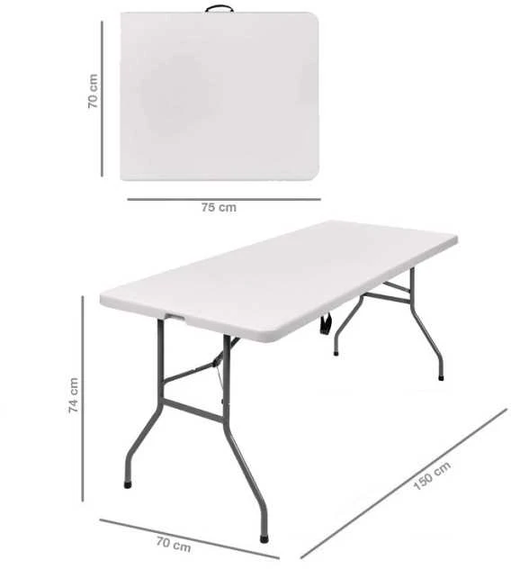 Tonro Sulankstomas stalas 150 cm.