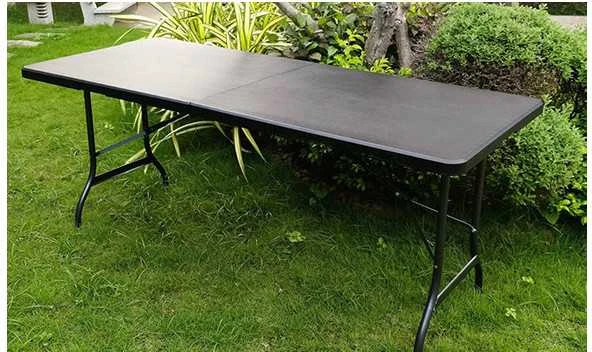 Tonro Sulankstomas stalas 150 cm Juodas